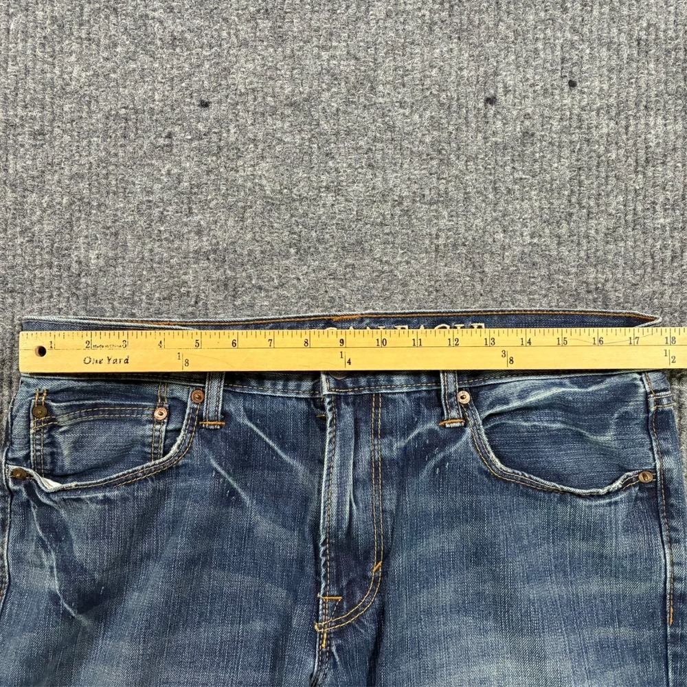 American Eagle Mens Slim Straight Jeans Size 34x34 Blue Denim Cotton Low Rise - Picture 7 of 11